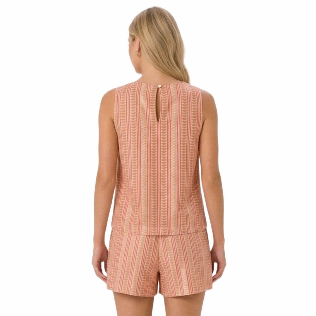 Artyska Women’s Printed 2-Piece Set – Sleeveless Top & Paperbag Waist Shorts Co-Ord Outfit