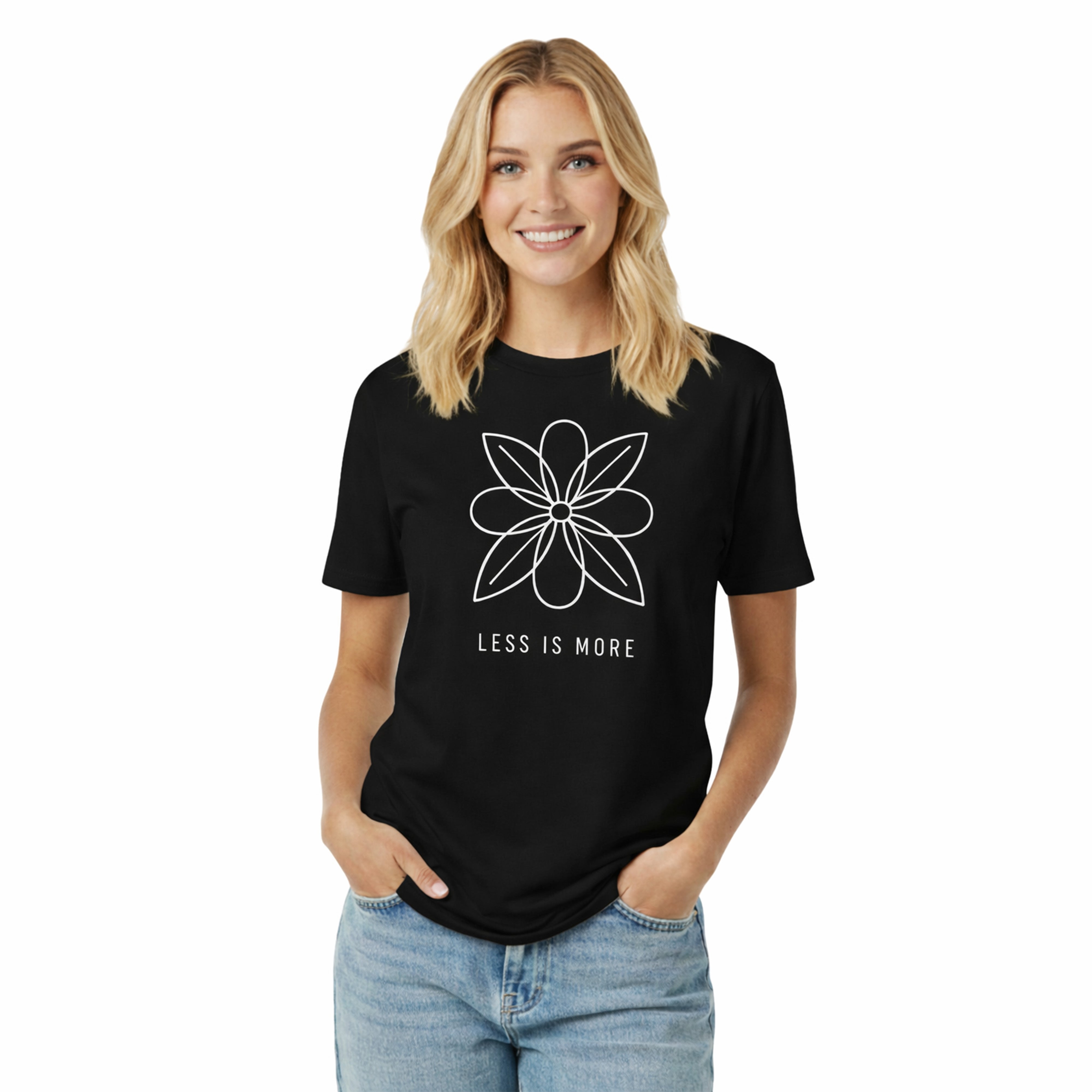 Artyska Less Is More Minimal Graphic Crewneck Tee