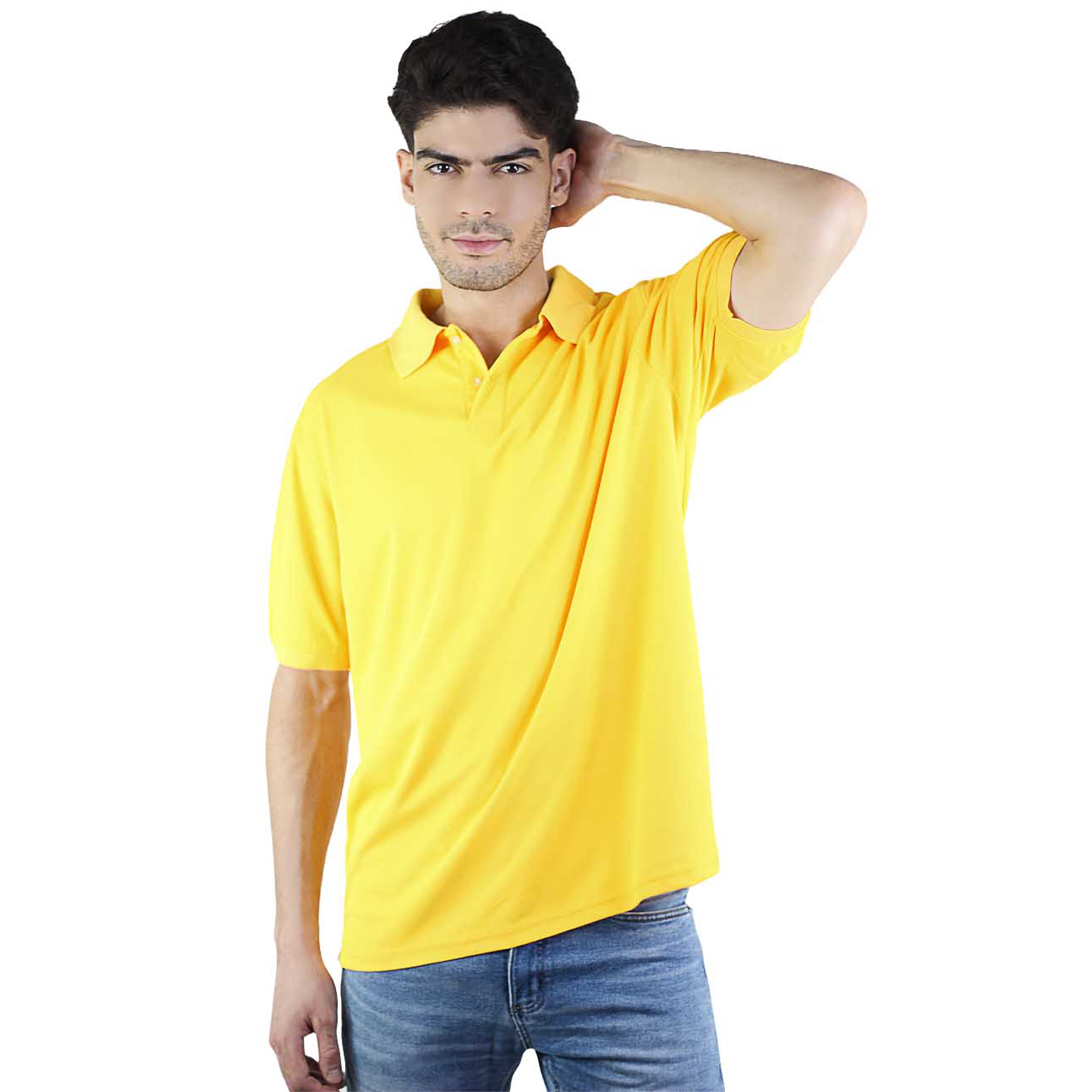 Artyska Men's Short Sleeve Solid Stretch Performance Polo Shirt