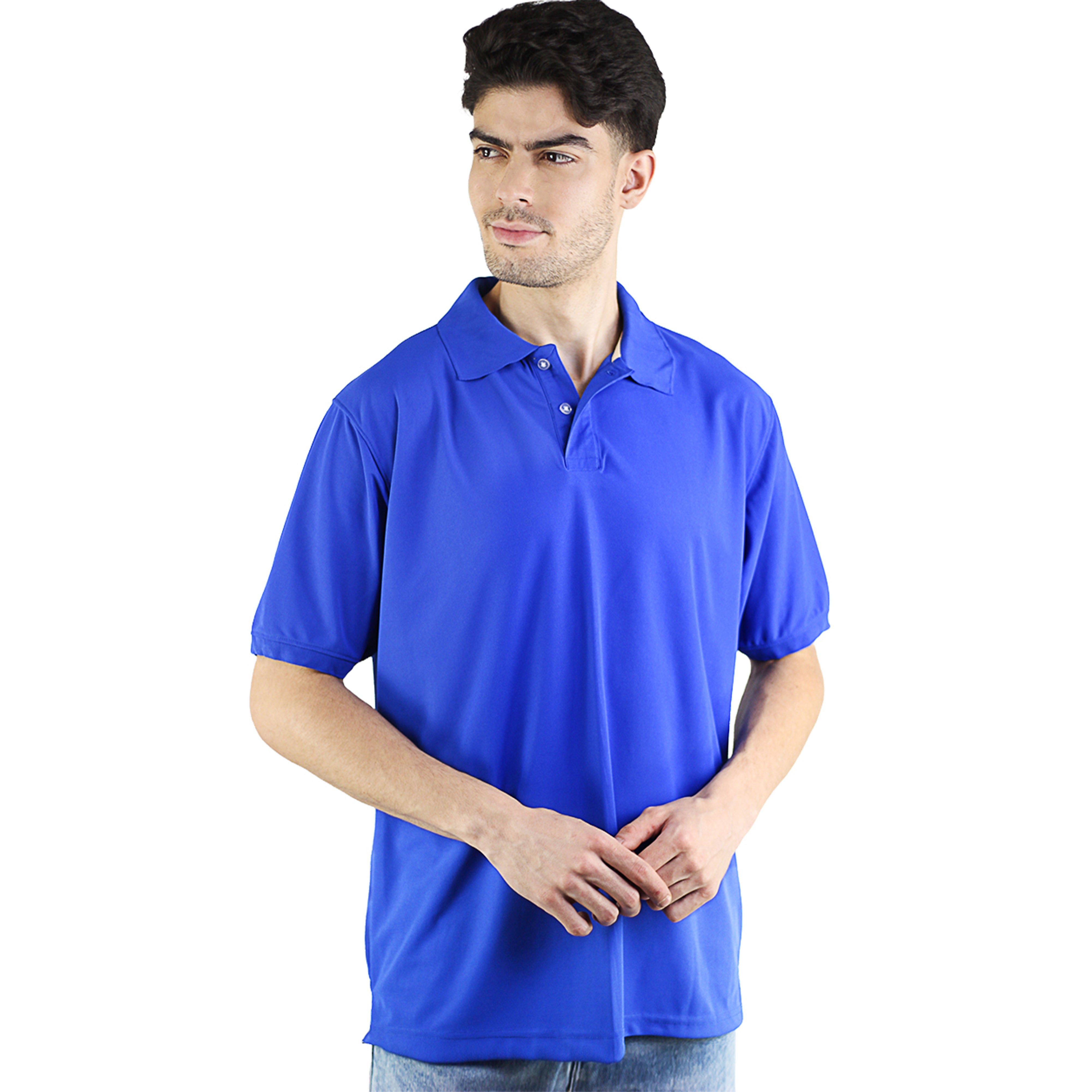 Artyska Men's Short Sleeve Solid Stretch Performance Polo Shirt