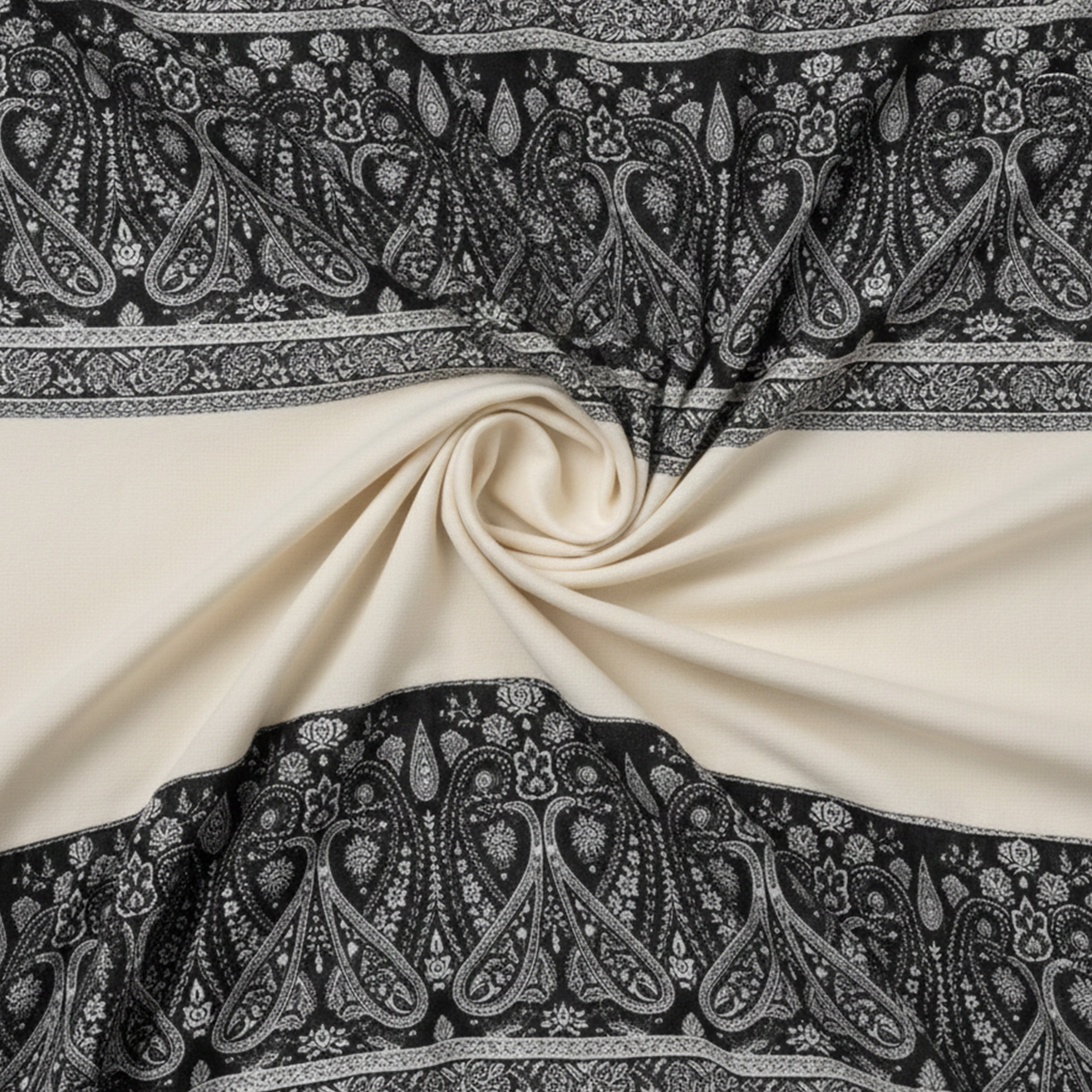 Artyska Boho Tiered Paisley Maxi Skirt with Smocked Waist