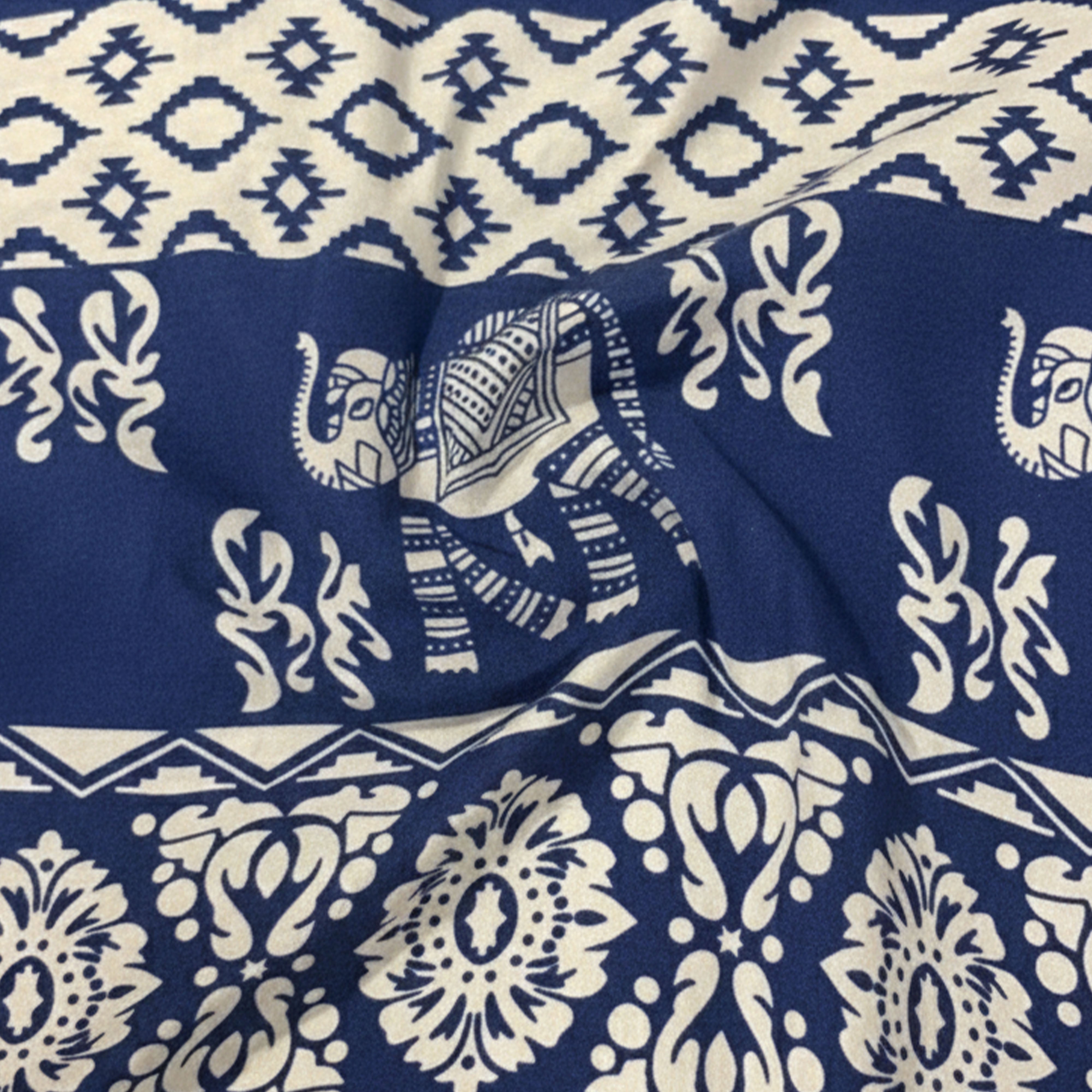 Artyska Boho Printed Elastic Waist Relaxed Fit Beach Shorts