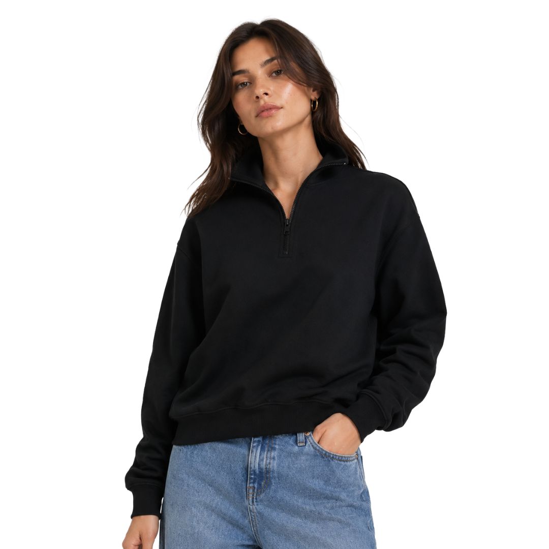 Artyska Women's Oversized Half Zip Pullover Sweatshirt