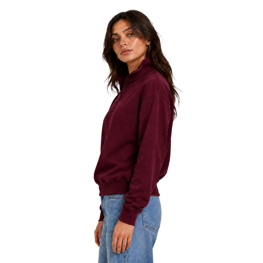 Artyska Women's Oversized Half Zip Pullover Sweatshirt