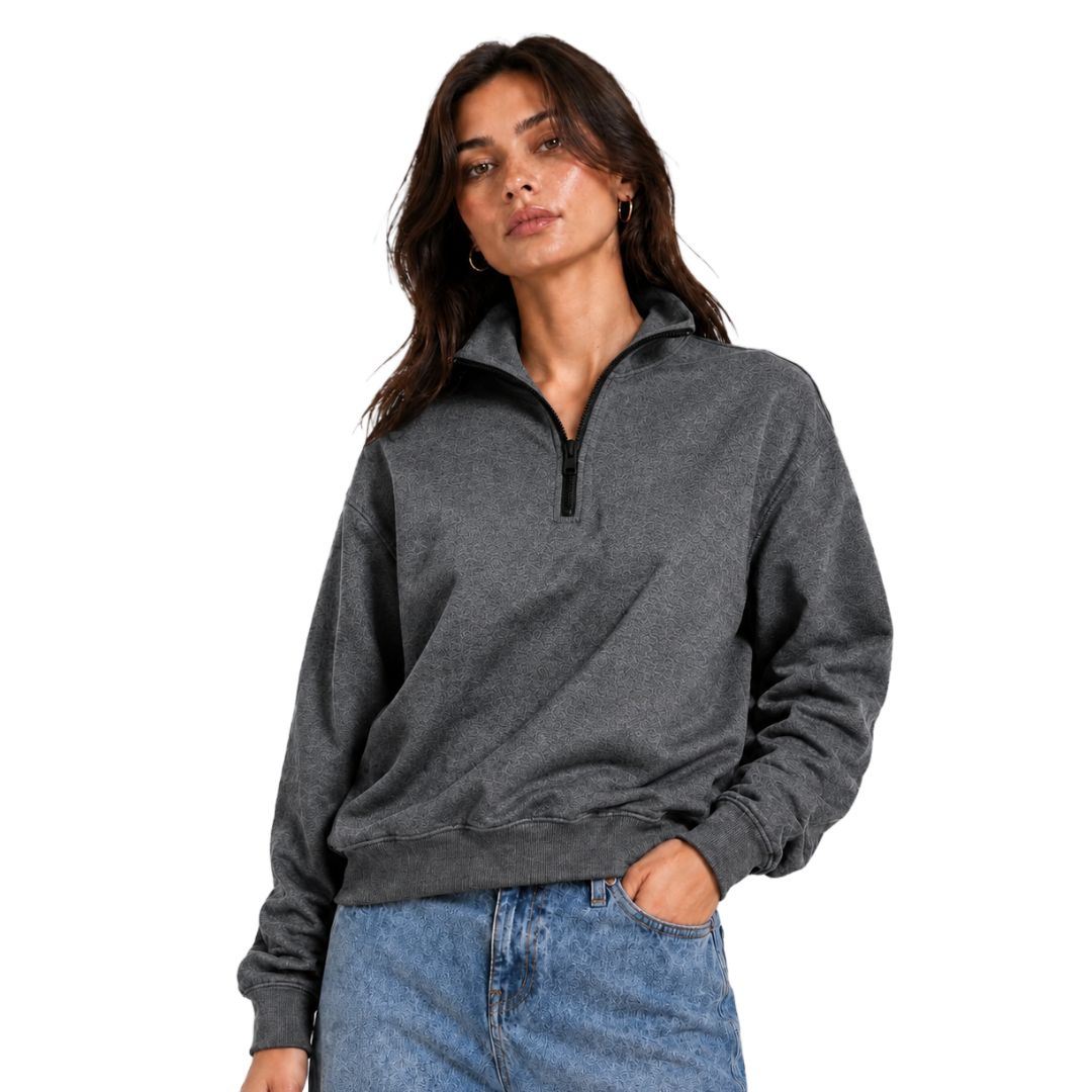 Artyska Women's Oversized Half Zip Pullover Sweatshirt