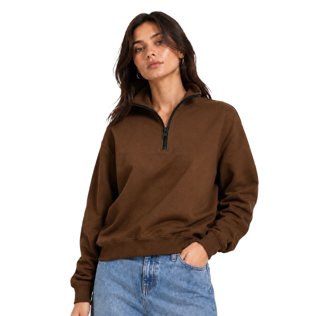 Artyska Women's Oversized Half Zip Pullover Sweatshirt