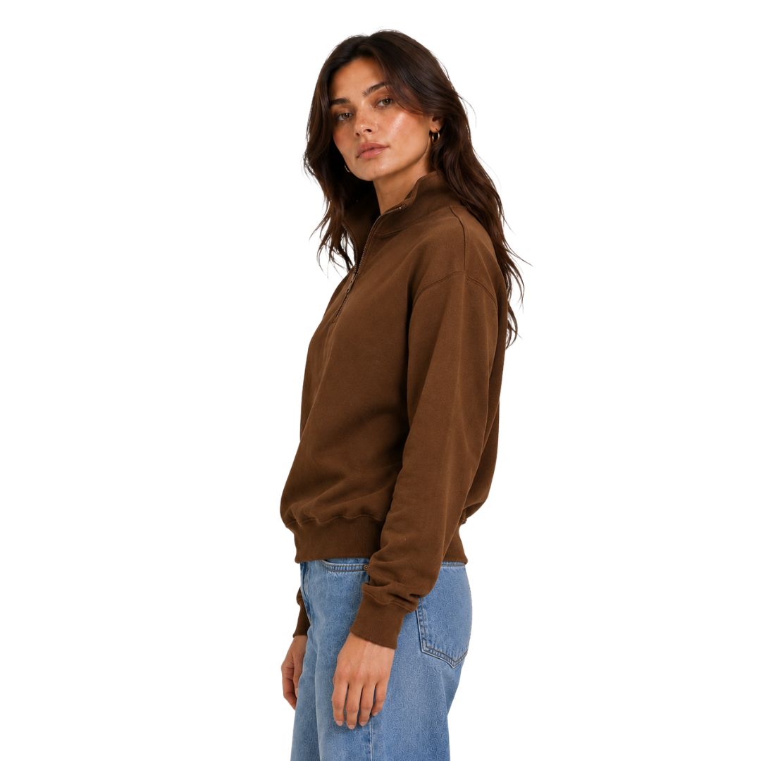 Artyska Women's Oversized Half Zip Pullover Sweatshirt