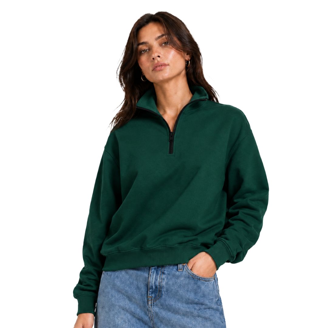 Artyska Women's Oversized Half Zip Pullover Sweatshirt