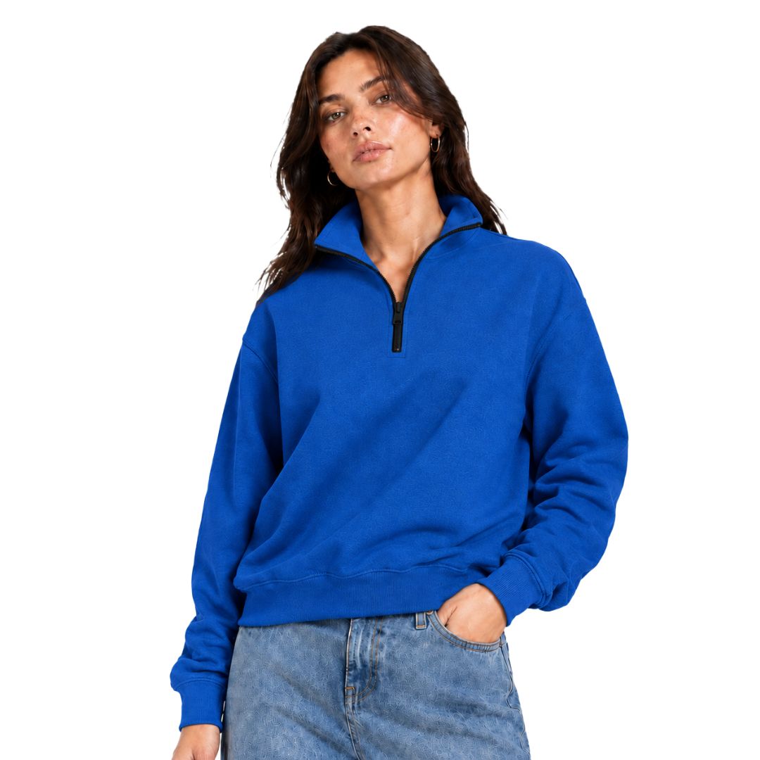 Artyska Women's Oversized Half Zip Pullover Sweatshirt
