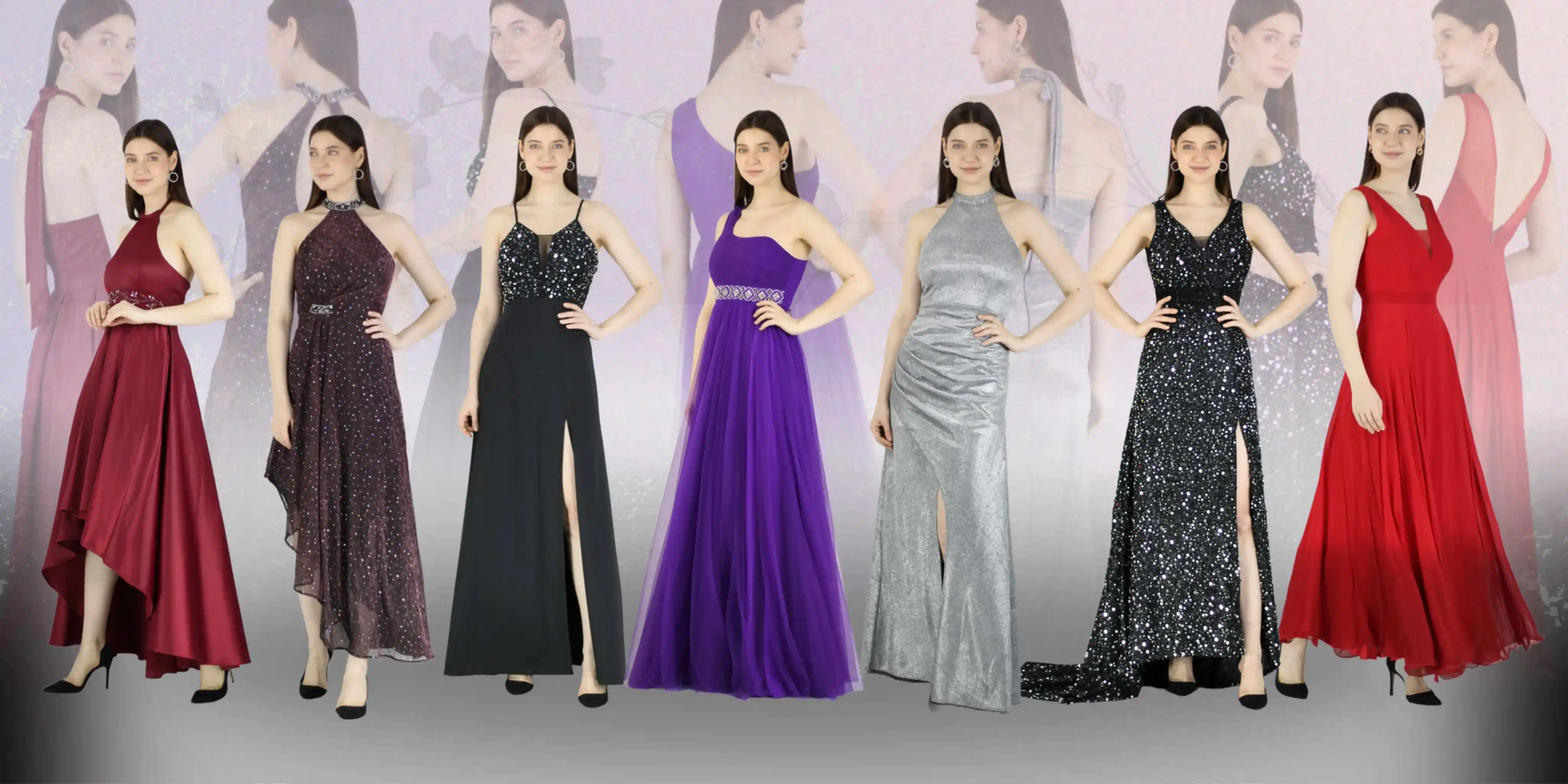 Banner Images with women wearing luxury clothes