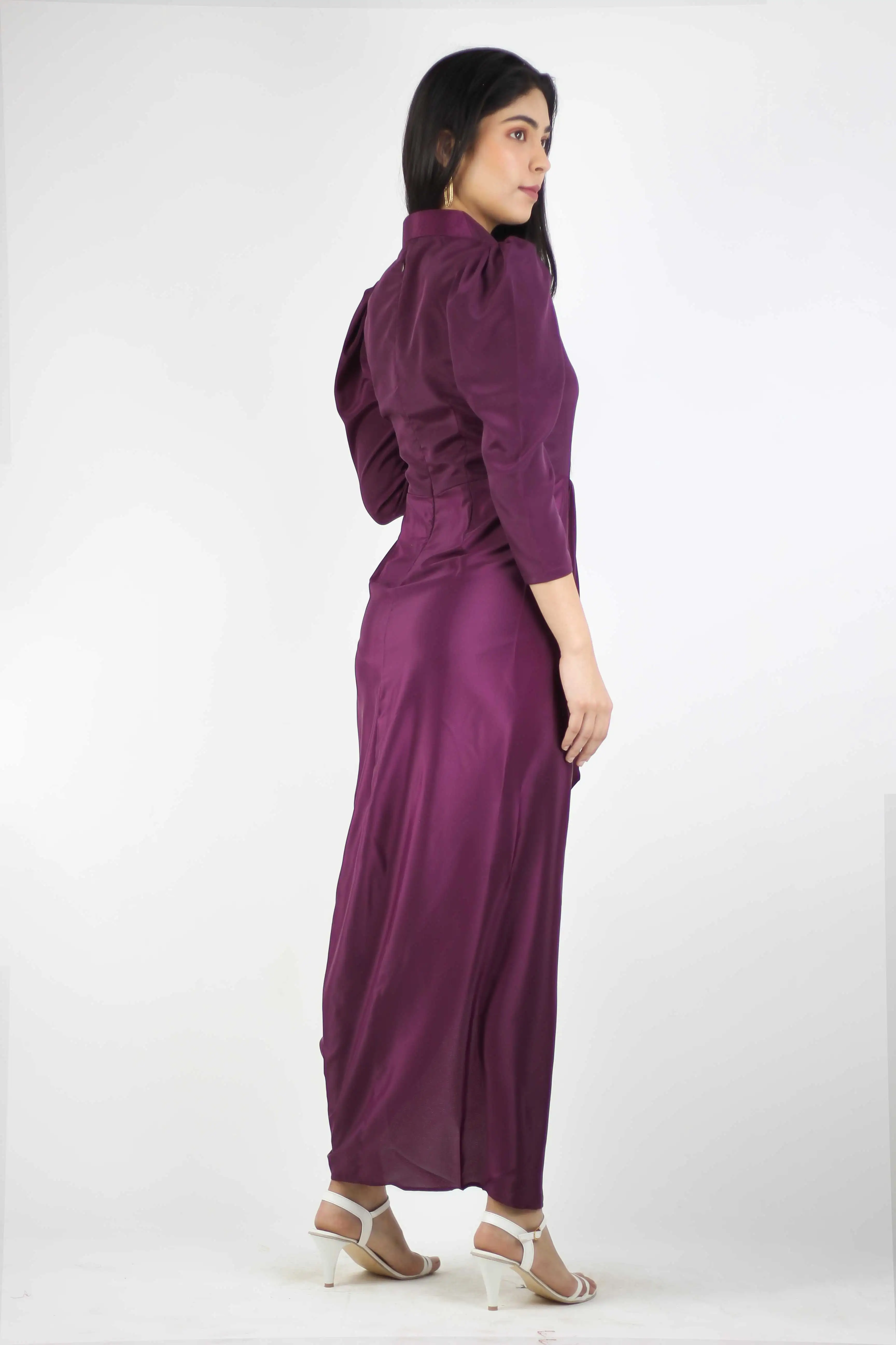 Purple Dress With Collar